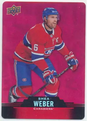 2020-21 TIM HORTONS - SHEA WEBER #DC-20 RED DIE CUTS