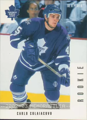 2002-03 BE A PLAYER MEMORABILIA -  CARLO COLAIACOVO #289 ROOKIE