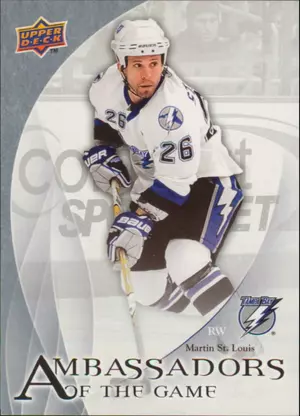 2010-11 UPPER DECK - MARTIN ST. LOUIS #AG-9 AMBASSADORS OF THE GAME