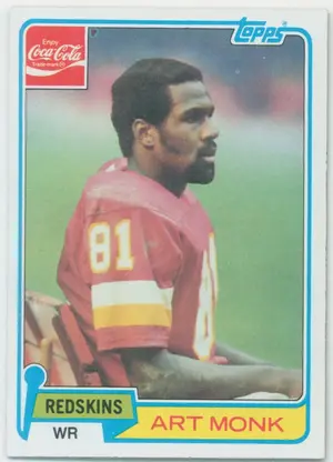 1981 Topps Coca-Cola - Art Monk RC #5