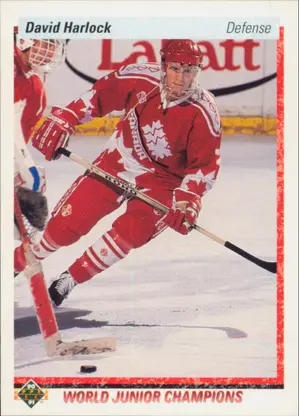 1990-91 UPPER DECK - DAVID HARLOCK #470 ROOKIE