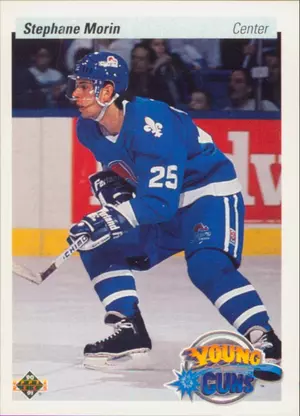 1990-91 UPPER DECK - STEPHANE MORIN #524 YOUNG GUNS