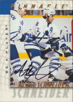 1997-98 BE A PLAYER - MATHIEU SCHNEIDER #206 AUTOGRAPHS⚠️