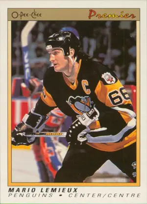 1990-91 O-PEE-CHEE PREMIER - MARIO LEMIEUX #63