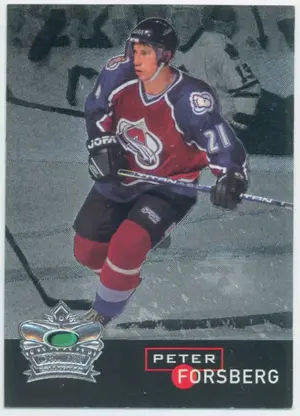 1995-96 PARKHURST INTERNATIONAL - PETER FORSBERG #13 CROWN COLLECTION SILVER