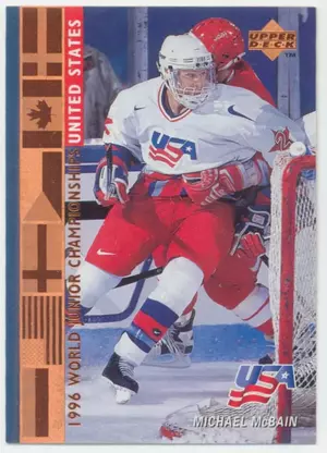 1995-96 UPPER DECK - MICHAEL McBAIN #570 WORLD JUNIOR CHAMPIONSHIPS RC