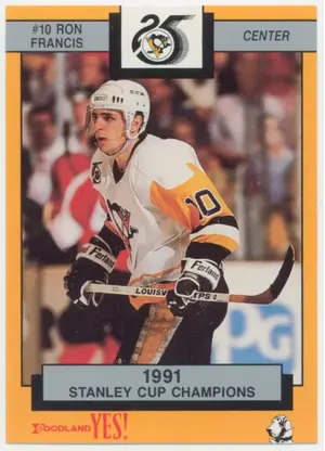 1992 FOODLAND - RON FRANCIS #3 1991 STANLEY CUP CHAMPIONS
