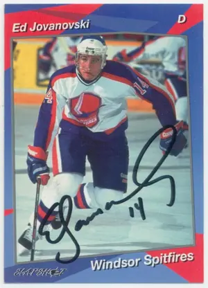 1993-94 SLAPSHOT - ED JOVANOVSKI #1 AUTOGRAPH
