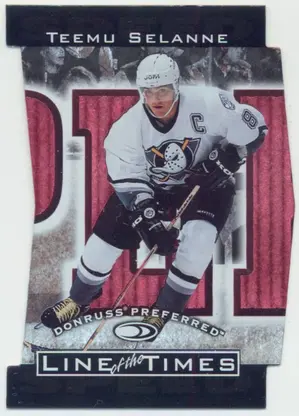 1997-98 DONRUSS PREFERRED - TEEMU SELANNE LINE OF THE TIMES #5-B 327/2500