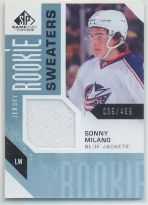 2016-17 SP GAME USED - SONNY MILANO #RS-SM ROOKIE SWEATERS 39/499