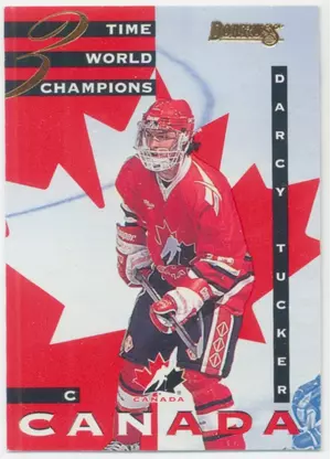 1995-96 DONRUSS - DARCY TUCKER #13 CANADA WORLD JUNIORS