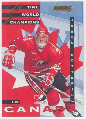 1995-96 DONRUSS - JASON BOTTERILL #18 CANADA WORLD JUNIORS