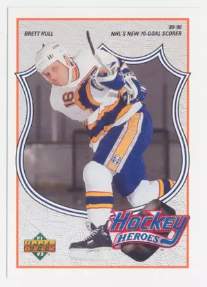 1991-92 UPPER DECK - BRETT HULL #7 HOCKEY HEROES