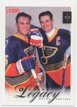 1999-00 VICTORY - WAYNE GRETZKY/BRETT HULL #421 A HOCKEY LEGACY