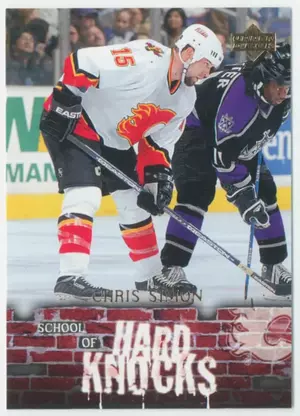2005-06 UPPER DECK - CHRIS SIMON #HK3 SCHOOL OF HARD KNOCKS