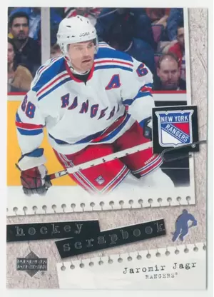2005-06 UPPER DECK - JAROMIR JAGR #HS23 HOCKEY SCRAPBOOK