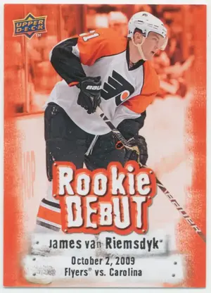 2009-10 UPPER DECK - JAMES VAN RIEMSDYK #RD2 ROOKIE DEBUT