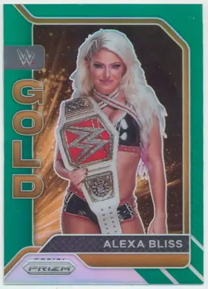 2022 Prizm WWE - Alexa Bliss #6 WWE Gold Prizm Green Parallel