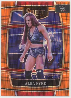 2022 Select WWE - Alba Fyre #2 Concourse Orange Flash Prizm Parallel