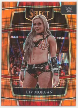 2022 Select WWE - Liv Morgan #44 Concourse Orange Flash Prizm Parallel