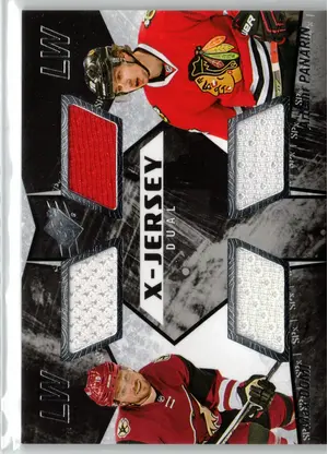 2015-16 UD SPX XJersey Dual Rookie Domi Panarin EV Jersey Chicago Arizona