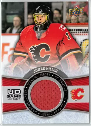 2015-16 UD Jonas Hiller GU Jersey Calgary Flames