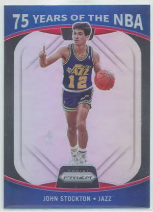 2021-22 Panini Prizm - John Stockton #23 Optic 75 Years of The NBA