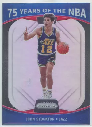 2021-22 Panini Prizm - John Stockton #23 Optic 75 Years of The NBA