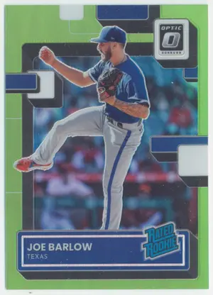 2022 Panini Donruss Optic - Joe Barlow #96 Rated Rookie Lime Green Prizm Parallel