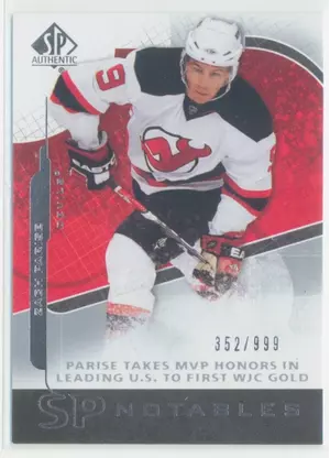 2008-09 SP AUTHENTIC - ZACH PARISE #160 SP NOTABLES 352/999