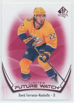 2021-22 SP AUTHENTIC - DAVID FARRANCE #117 FUTURE WATCH LIMITED RED