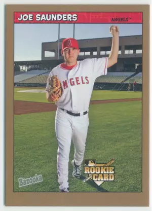 2006 Topps Bazooka - Joe Saunders #207 Gold Chunks Parallel