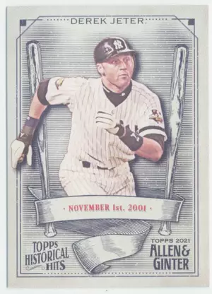 2021 Topps Allen & Ginter - Derek Jeter #HH-7 Historical Hits