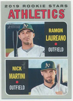 2019 Topps Heritage - Ramon Laureano/Nick Martini #21 Rookie Stars