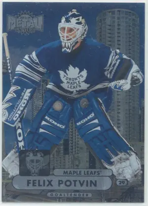 2013-14 FLEER SHOWCASE - FELIX POTVIN #MU-11 METAL UNIVERSE