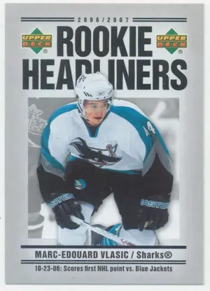 2006-07 UPPER DECK - MARC-EDOUARD VLASIC #RH12 ROOKIE HEADLINERS