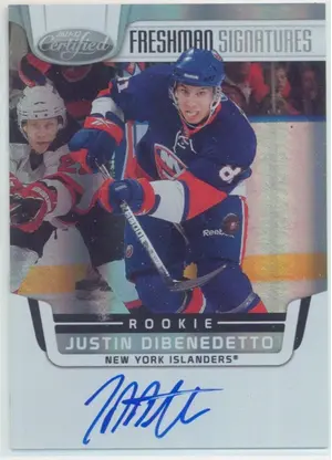 2011-12 PANINI CERTIFIED - JUSTIN DIBENEDETTO #184 FRESHMAN SIGNATURES