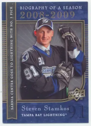 2008-09 UPPER DECK BIOGRAPHY OF A SEASON - STEVEN STAMKOS #BS4⚠️