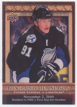 2010-11 UPPER DECK BIOGRAPHY OF A SEASON - STEVEN STAMKOS #BOS12⚠️