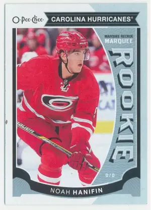 2015-16 UPPER DECK - NOAH HANIFIN #U46 MARQUEE ROOKIE O-PEE-CHEE UPDATE
