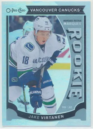 2015-16 UPPER DECK - JAKE VIRTANEN #U16 MARQUEE ROOKIE O-PEE-CHEE UPDATE RAINBOW FOIL