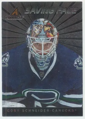 2010-11 PANINI PINNACLE - CORY SCHNEIDER #15 SAVING FACE
