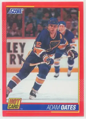 1991-92 SCORE - ADAM OATES #6 HOT CARD