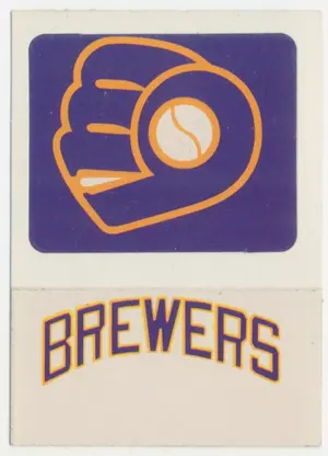 1980 Fleer - Milwaukee Brewers Laughlin World Series Team Logo Sticker Backs