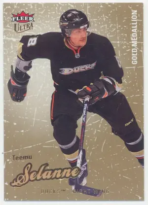 2008-09 FLEER ULTRA - TEEMU SELANNE #105 GOLD MEDALLION