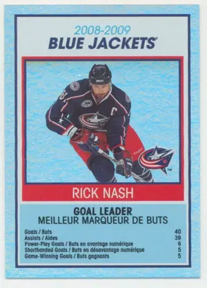 2009-10 O-PEE-CHEE - RICK NASH #TC9 TEAM CHECKLIST