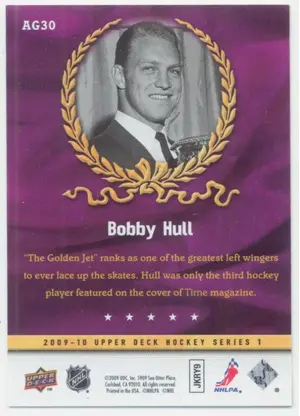 2009-10 Upper Deck Bobby Hull Ambassadors of the Game #AG30