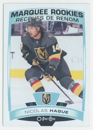 2019-20 O-PEE-CHEE - NICOLAS HAGUE #619 MARQUEE ROOKIES