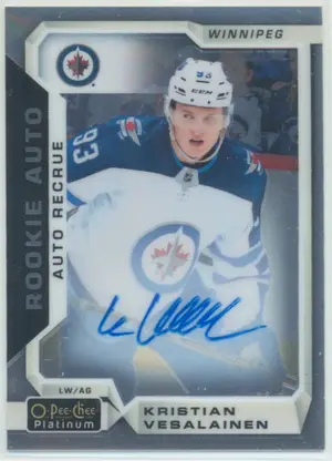 2018-19 O-PEE-CHEE PLATINUM - KRISTIAN VESALAINEN #R-KV ROOKIE AUTO