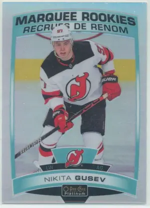 2019-20 O-PEE-CHEE PLATINUM - NIKITA GUSEV #184 MARQUEE ROOKIES RAINBOW
